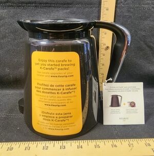 New Keurig 2.0 Black Replacement Thermal Coffee Carafe  Pitcher 32oz with Lid